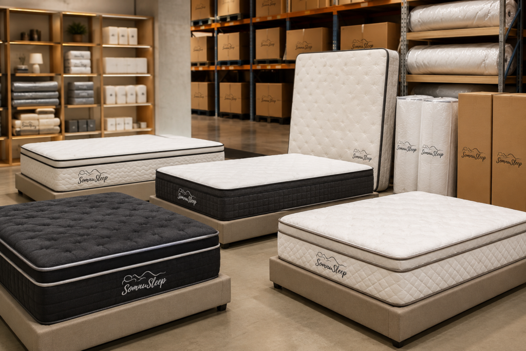 Wholesale mattress collection with custom branding