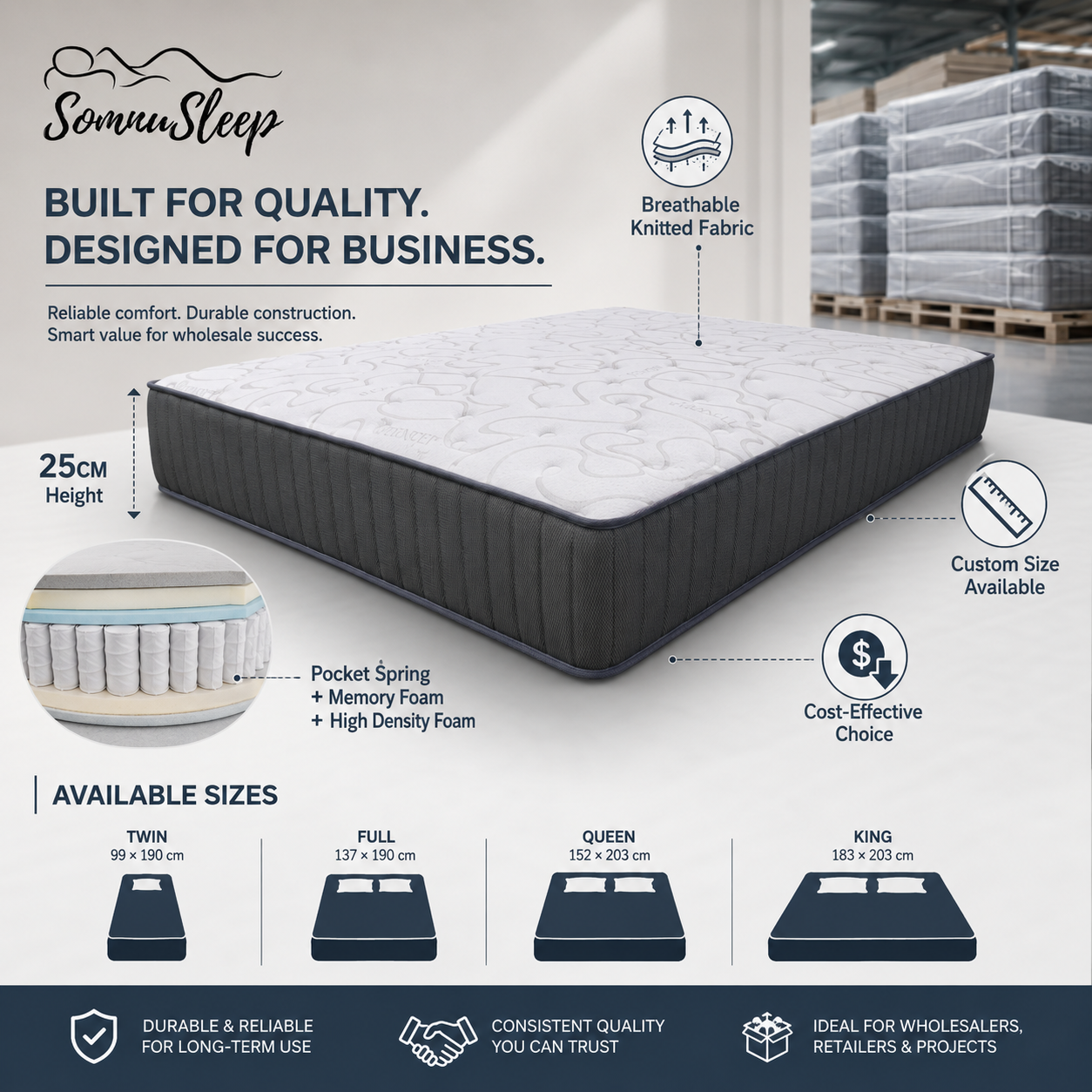 Custom Hotel Mattress Size Fabric and Private Label
