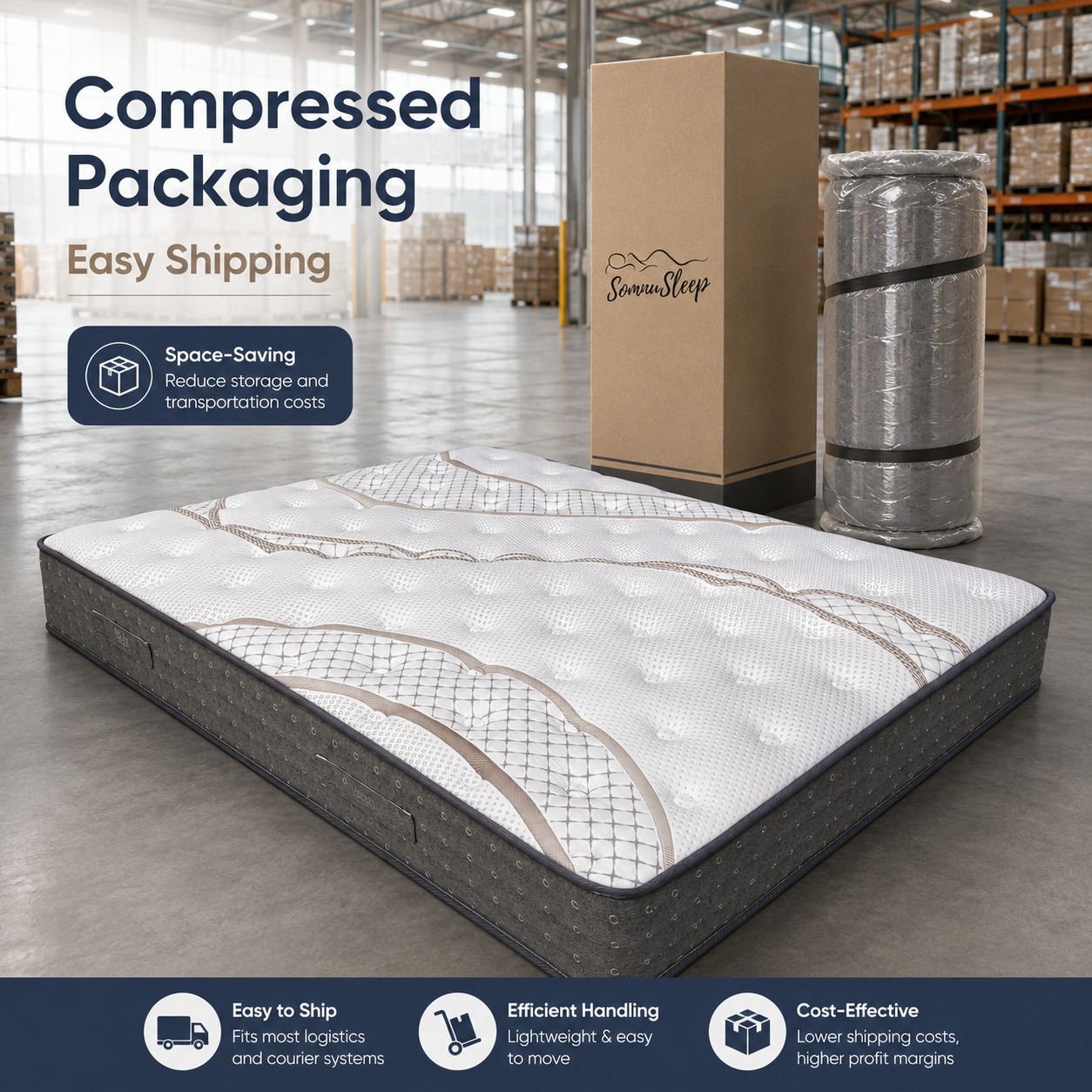 Vacuum Roll Packed 20cm Tight Top Mattress