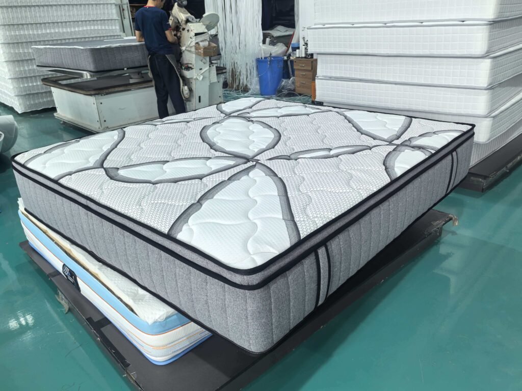 Mattress quality control inspection during manufacturing process